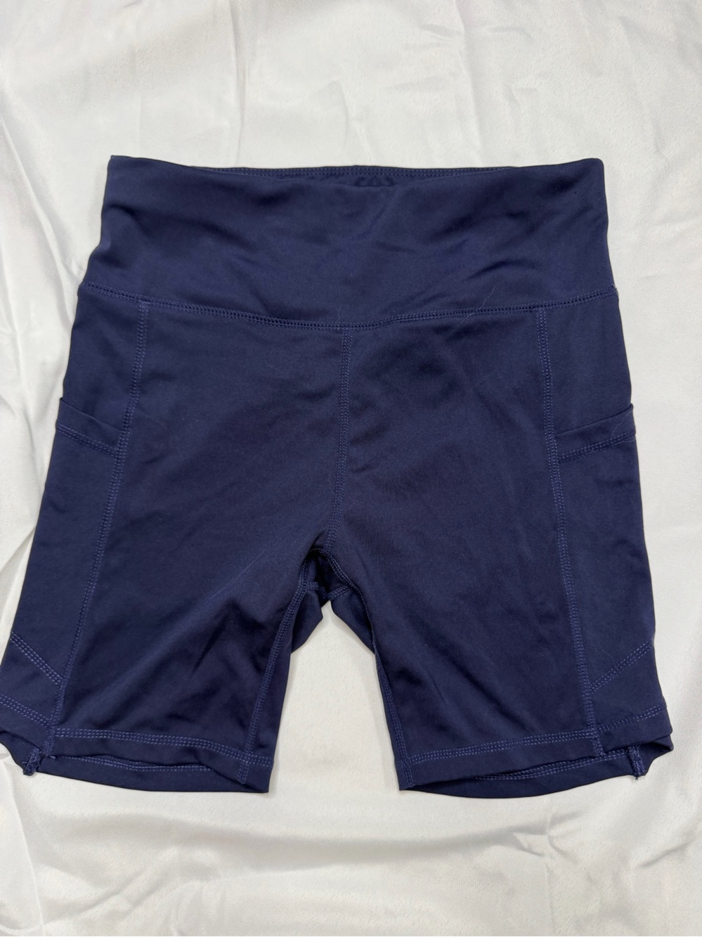 Nautica Deep Navy High-Waist Bike Shorts